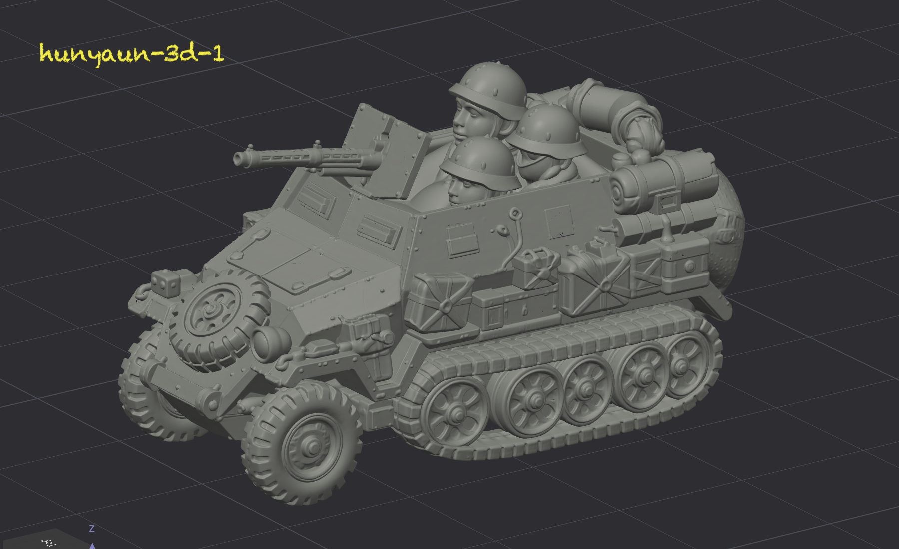 Half-track — hunyaun-3d-1